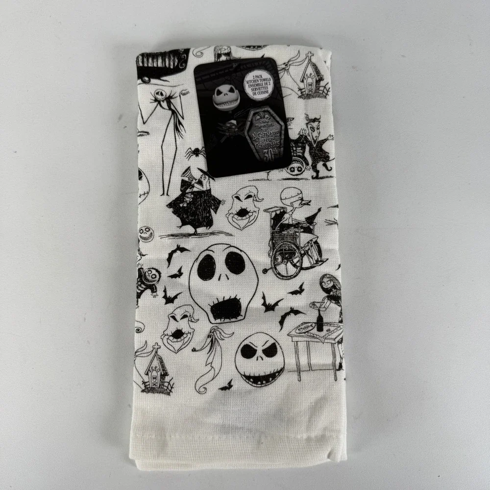 Disney Nightmare Before Christmas 30th Anniversary Kitchen Towels SINGLE Cotton